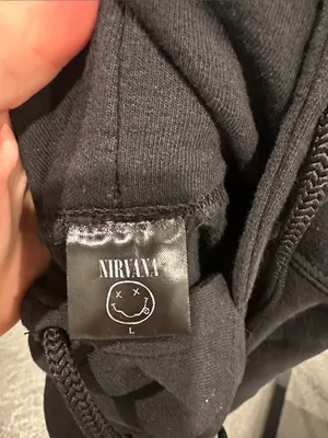 Nirvana Black Hoodie with front Logo thumbnail 5