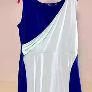 NWOT Du Jour Medium Teal and Blue Maxi Dress thumbnail 5