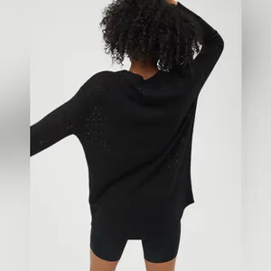 Aerie Black Offline‎ Black Open Knit Sweater thumbnail 6