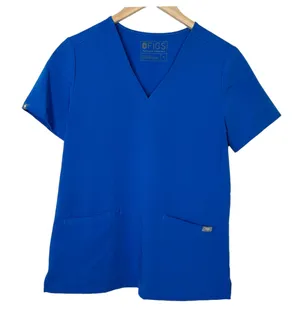 FIGS Womens Casma 3 pocket Technical Collection Blue Scrub Top Size S FW1100 thumbnail 1