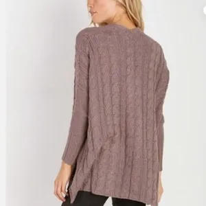 Free People Mushroom Oversized Sweater Brown Tan Casual Comfy Winter Neutral thumbnail 7