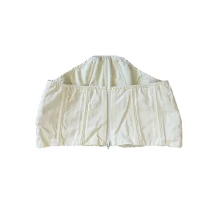 House of CB Cream Corset Bustier Top Ruched Strapless Women’s Medium thumbnail 3