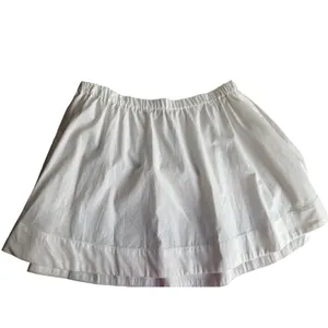 Free-est Free People Cream Cotton Mini Skirt Medium Elastic Waist Pockets thumbnail 11