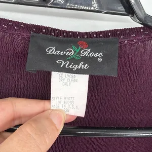 Vtg 90s David Rose Night Jacket Cocktail Dress 22W Y2K Sequin Formal Wedding USA thumbnail 8