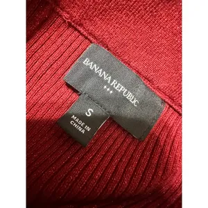 Banana Republic Red Lurex Midi Sweater Skirt A-Line Ribbed‎ Metallic Shimmer S thumbnail 6