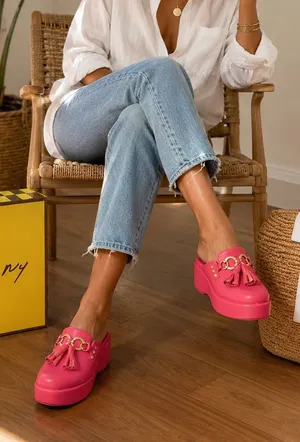 NIB - Sam Edelman Circus NY Pink Jinger Platform Clogs - Size 7 thumbnail 1