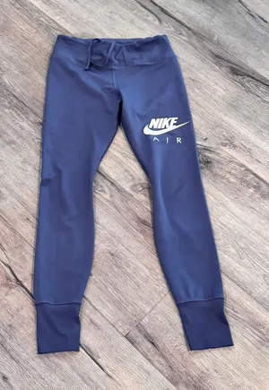 Nike Air Dri-Fit Leggings Women's Size small Blue Zipper Pocket‎ Full Length thumbnail 1