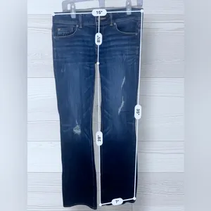 AMERICAN EAGLE Women’s Distressed Slim Bootcut Fit & Flare Jeans thumbnail 7