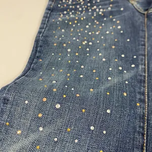 Bebe Women's Denim Jeans 27x31 Beaded Medium Sequin Bejeweled Bootcut Rhinestone thumbnail 2