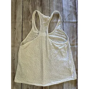 Vintage Victorias Secret Tank Top Sz XS long White Burnout Leopard Workout-Sleep thumbnail 3