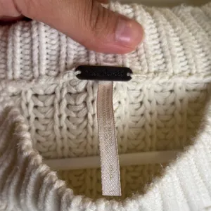 Free People Cream Knit Sweater Cropped Chunky Cotton Blend Boho Cozy Small thumbnail 2