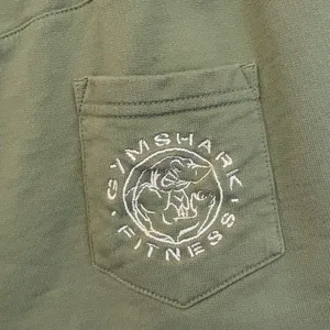 Gymshark Luxe Legacy Shorts Sage Green Sweat Shorts White Embroidery Cotton thumbnail 4