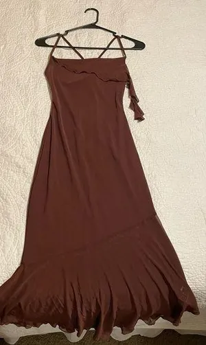 SheIn NWOT Long Brown Dress thumbnail 1