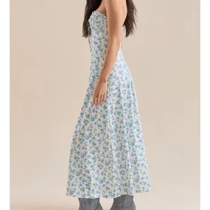 NEW Altar’d State Blue Floral Maxi Dress Size XL Available NWT thumbnail 5