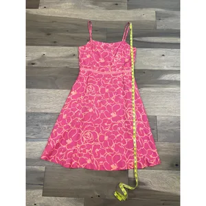 Ann Taylor Dress Silk Pink Coral Floral Size 8 thumbnail 7