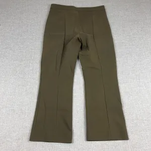 MM.LaFleur Pants Womens 12 Green Cropped Twill Stretch Dress Work Office thumbnail 2