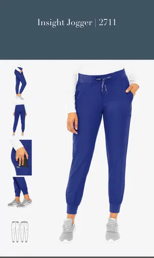 MedCouture Insight Women’s Cargo Jogger Scrub Pants Galaxy Blue thumbnail 2