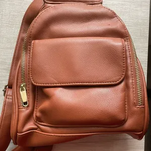 Pleather Brown Crossbody bag thumbnail 1