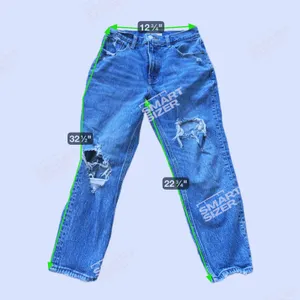 Abercrombie & Fitch The Mom High Rise Distressed Ripped Jeans 4 XShort Y2K Punk thumbnail 5