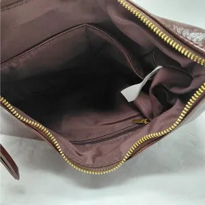 Olivia & Kate Womens Shoulder Bag Brown Vegan Leather Slouch Hobo Purse Travel thumbnail 12