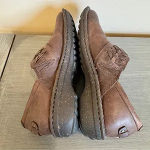 UGG Anila Wool Lined Leather Brown Clog‎ Slip On Shoes Brown Comfort 7 thumbnail 4