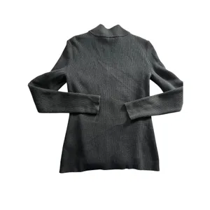 J. McLaughlin Full Zip Quilted Jacket Pockets Women's XS Black Silk Ribbed thumbnail 3