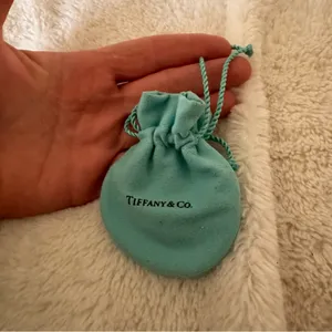 Tiffany & Co authentic blue suede bag thumbnail 1
