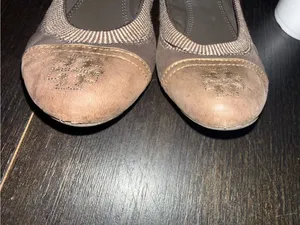 Tory Burch Bronze Metallic Cap-Toe Brown Ballet Flats thumbnail 6