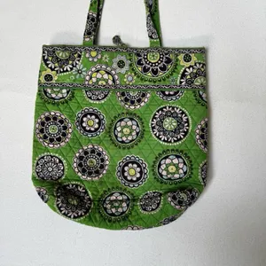 Vera Bradley Green Medallion Quilted Tote Bag + Coin Pouch Boho Y2K‎ thumbnail 5