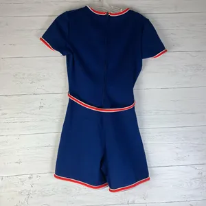 Vintage Aileen navy blue nautical romper womens size 10 (S-M) thumbnail 2