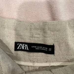 Zara Linen Beige Shorts thumbnail 4