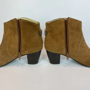 Donald J. Pliner DMSX Ankle Booties 8 Brown‎ Suede Leather Zip Annie Boots Women thumbnail 8