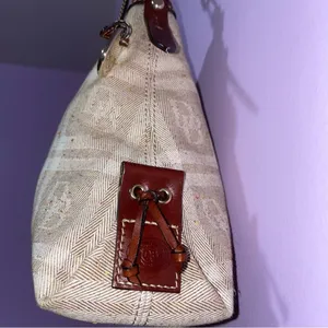 Dooney & Bourke East West Slouch Small Hobo Shoulder Bag Logo Y2K Plaid Vintage thumbnail 5