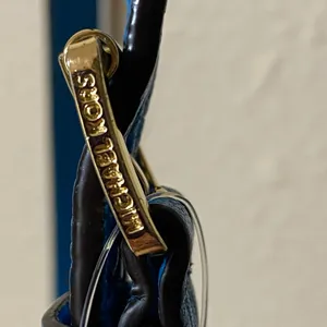 Michael Kors Statement Blue Leather Crossbody Bag EUC! thumbnail 9