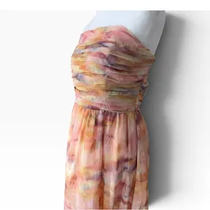 Lulus Women XL Orange Floral Corset Tiered Maxi Dress thumbnail 4