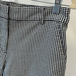 LOFT The Riviera Slim Gingham Houndstooth Pants Black White Check Cropped Size 8 thumbnail 6
