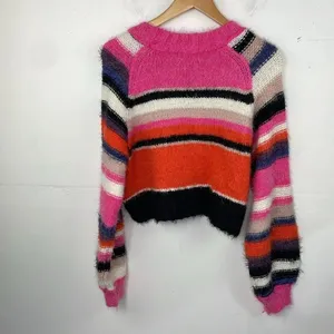 Free People Snowbird Sweater Multicolored Stripes size XS thumbnail 8
