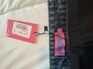 Edikted Asymmetric Denim Wrap Skort thumbnail 6