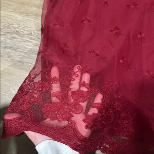 Red Lace Sleeveless Top Size L thumbnail 2