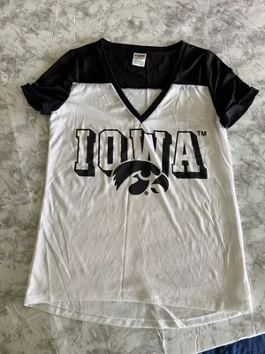 PINK Victoria's Secret Iowa Hawkeyes jersey top thumbnail 1