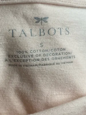 Talbots Light Pink Boatneck Tie-Side Cotton Tunic sweatshirt Sz S thumbnail 3