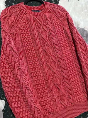 Polo Ralph Lauren Red Cable Knit Sweater thumbnail 3