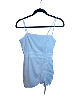 Superdown Fabiana White Ruched Mini Dress thumbnail 2