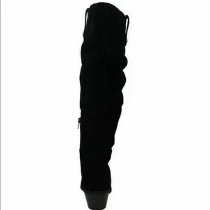 NEW INC International Concept Leather Slouchy Boot Black SZ-8 thumbnail 6