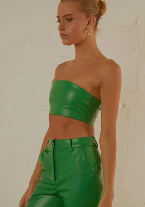 NWT PEPPERMAYO - Late Night Dance Crop Top - Jade Green size 8 thumbnail 4