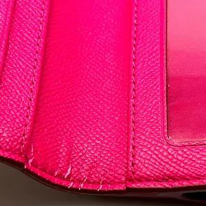 Coach brown leather signature Charlie C snap wallet pink interior A1532 … thumbnail 11
