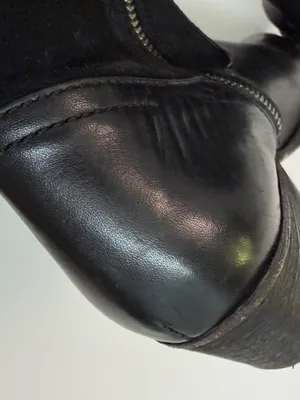 H by Hudson Riley Boots Leather Zippers Western Festival Cowgirl Boho Black thumbnail 11