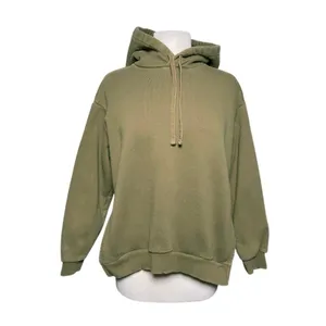 EVERLANE Women’s The French Terry Side Slit Army Green Pull On Hoodie thumbnail 4