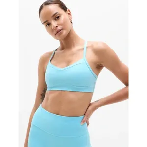 New Athleta M Vital Bra Aqua Blue Medium Cup A-C thumbnail 3