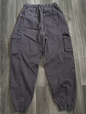 Garage Grey Cargo Drawstring Jogger Pants Size Small Indie Casual Utility thumbnail 7